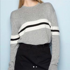 brandy melville grey stripe sweater